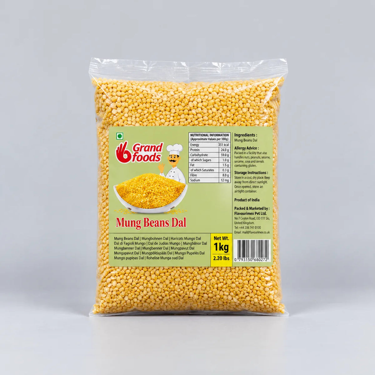Cherupayar Parippu Mung Dal Grand Foods 1kg