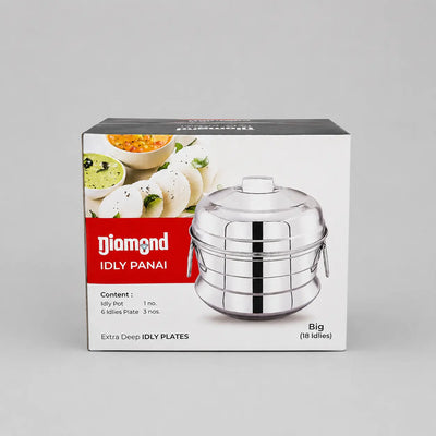 Diamond Steel Idli Pot (18 Idli)
