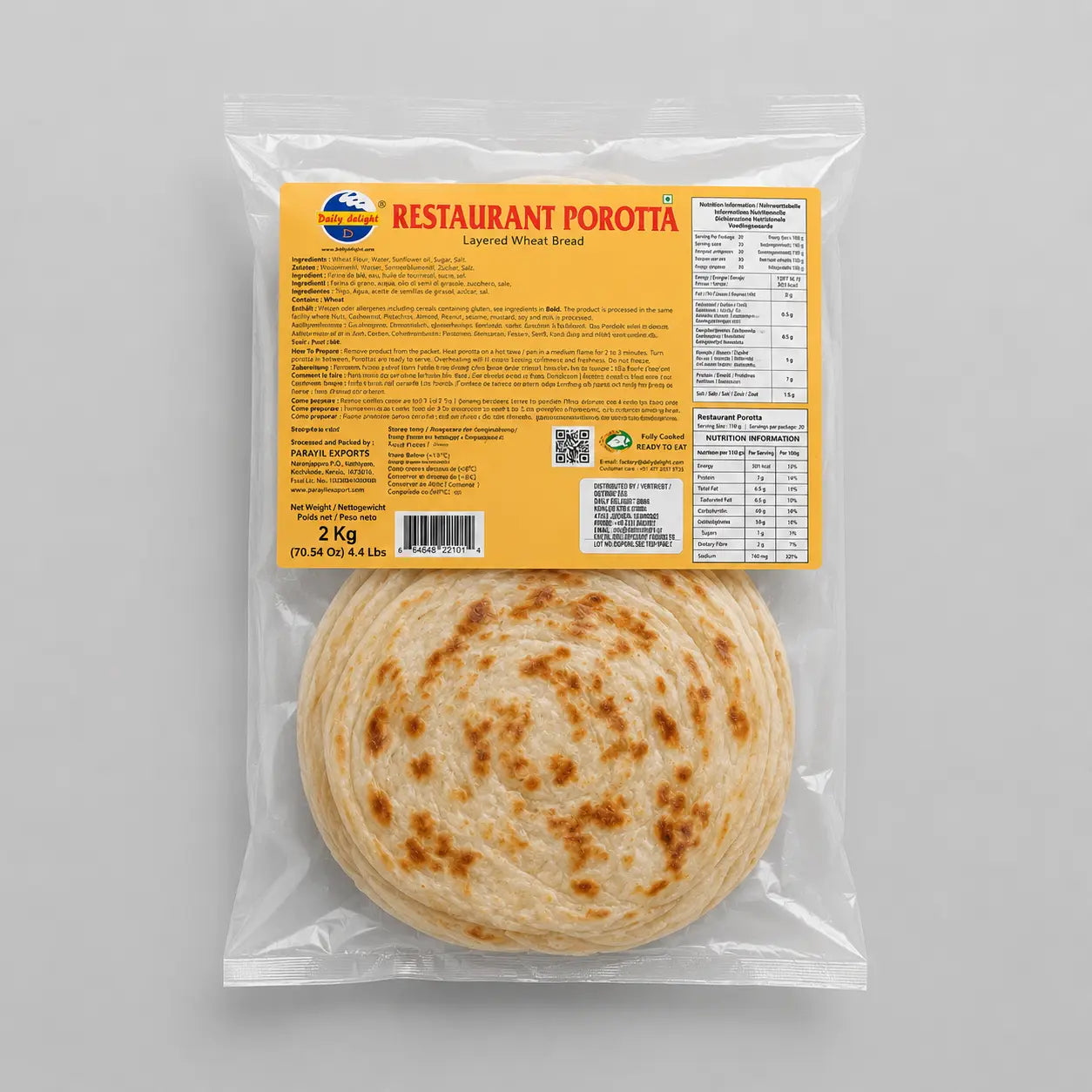 Restaurant Porotta Daily Delight 2kg